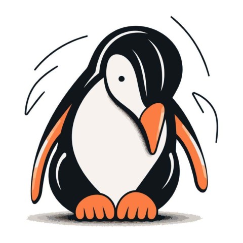 cartoon penguin. Vector illustration of a cartoon penguin.