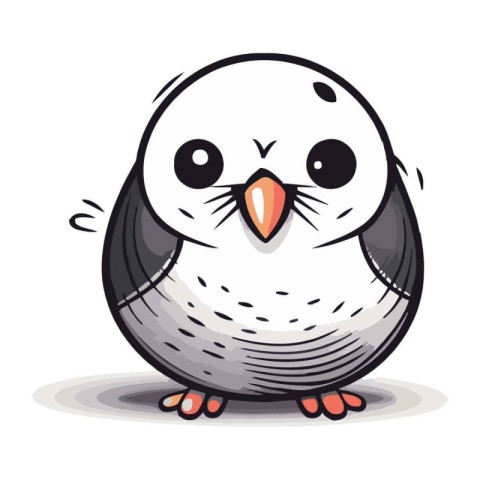 Penguin. Cute cartoon penguin. Vector illustration.