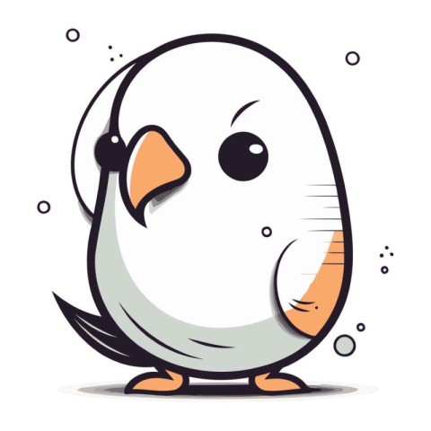 Cute cartoon penguin character vector illustration. Cartoon peng