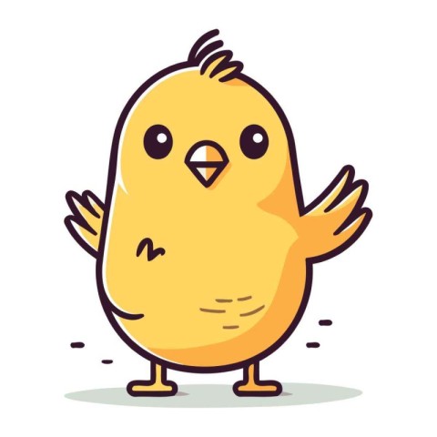 cute little chicken cartoon character vector illustration design