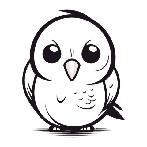 Owl isolated on a white background. Vector illustration for your