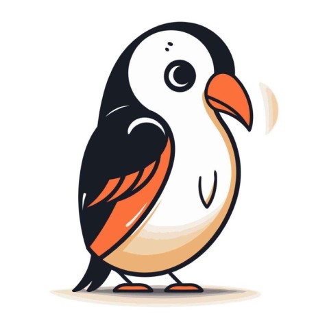 Cute cartoon parrot vector illustration isolated on a white back