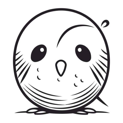 Cute cartoon owl. Vector illustration isolated on a white backgr