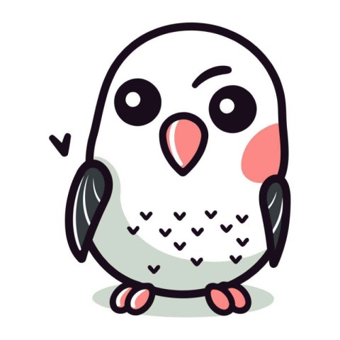 Cute cartoon owl. Vector illustration isolated on a white backgr