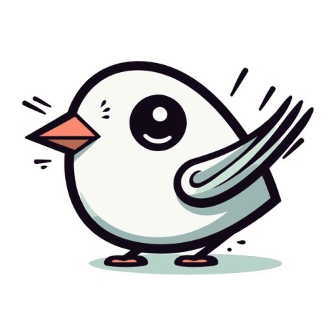 cute bird cartoon design. vector illustration eps10 graphic.