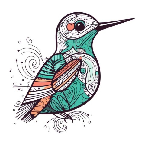 Hand drawn vector illustration of a woodpecker. sketch for your