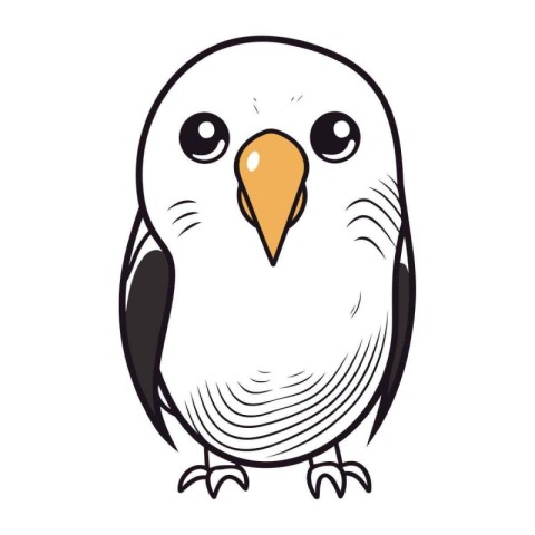 Cute cartoon owl. Vector illustration isolated on a white backgr