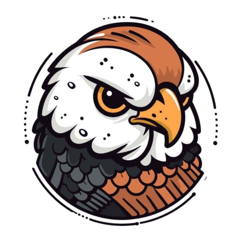 Eagle head vector icon. Cartoon illustration of eagle head vecto