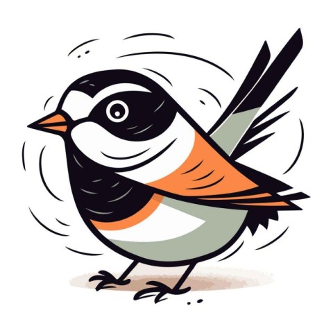 Bullfinch bird. Vector illustration of a bullfinch.