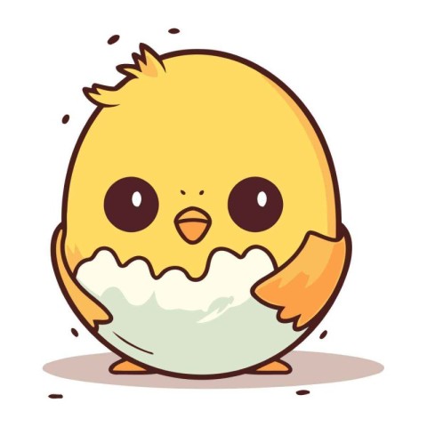 cute little chicken character vector illustration design. eps 10