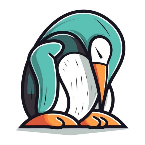 Penguin icon. Cartoon illustration of penguin vector icon for we