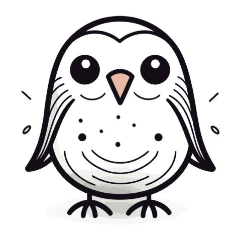 Cute cartoon owl. Vector illustration in doodle style.