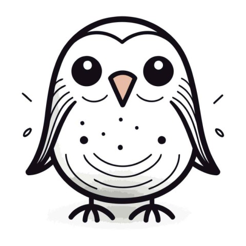 Cute cartoon owl. Vector illustration in doodle style.