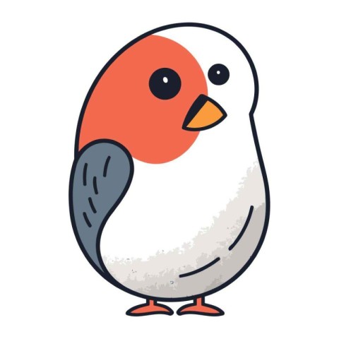 cute bird cartoon icon vector illustration graphic design vector