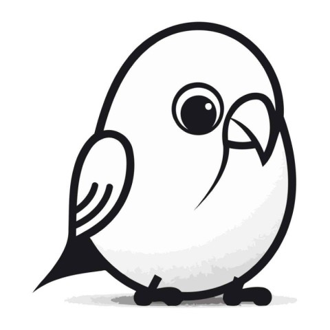 cute bird on white background. vector illustration. eps10