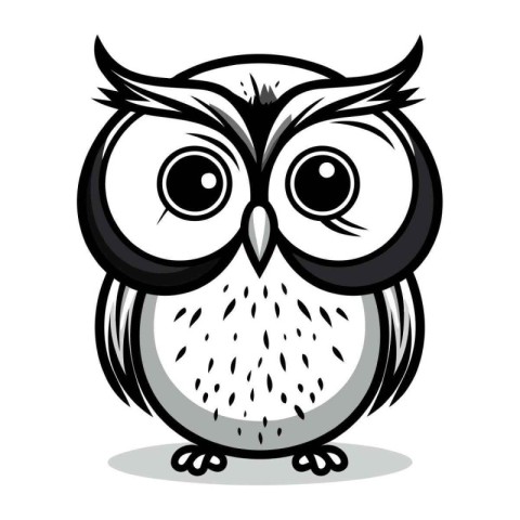 Owl Cartoon Mascot Character Vector Icon Illustration Graphic De