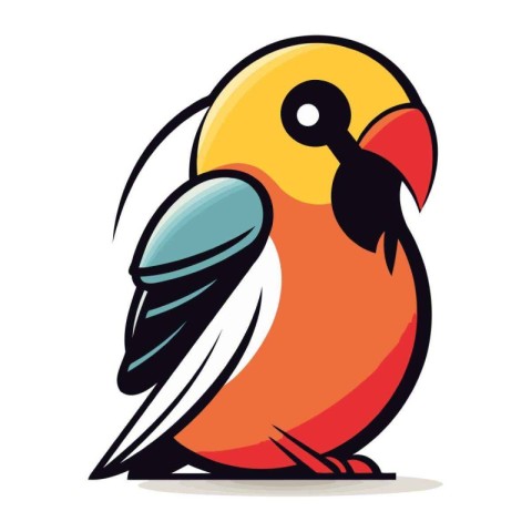 Tropical parrot. Vector illustration of a parrot.