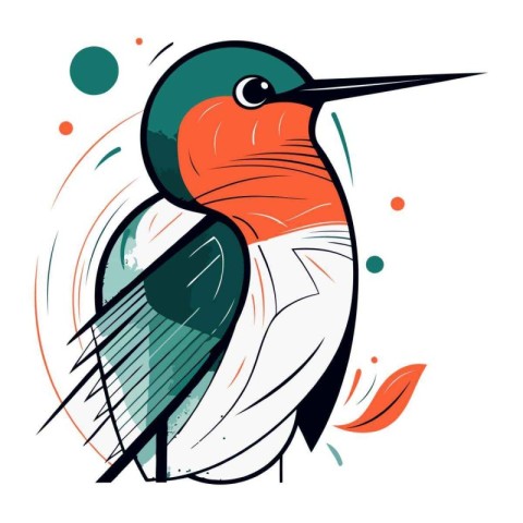 Vector illustration of a red crowned woodpecker.