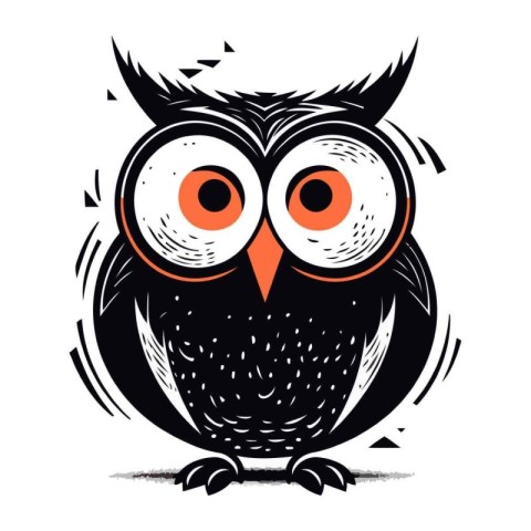 Owl. Vector illustration. Isolated on a white background.