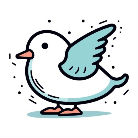 Pigeon doodle icon. Cartoon illustration of pigeon doodle icon f