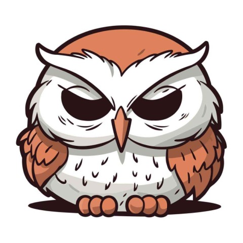 Owl cartoon icon. Cartoon of owl vector icon for web design