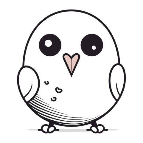 Cute cartoon owl. Vector illustration isolated on a white backgr