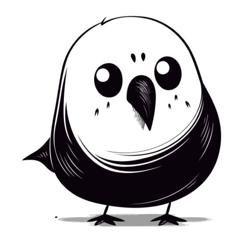 Cute cartoon owl. Vector illustration isolated on a white backgr