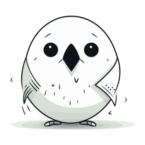 Cute cartoon owl. Vector illustration in a flat style on a white