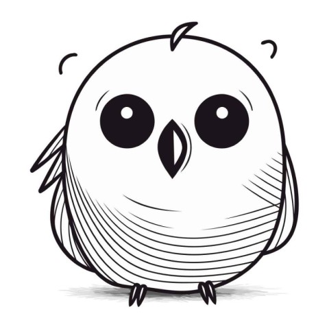 illustration of a cute owl on a white background. vector illustr