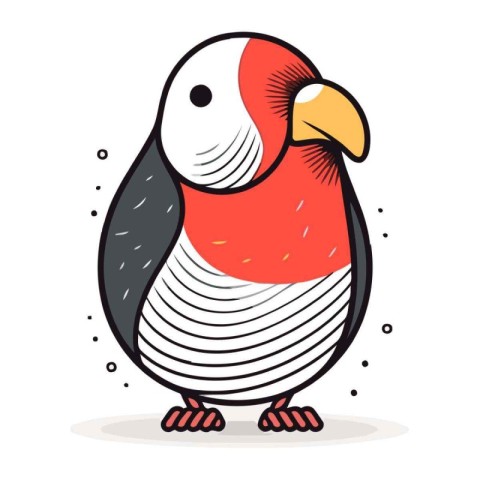 Penguin doodle icon. vector illustration. Flat design style.