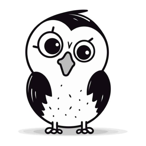 Cute owl. Vector illustration in cartoon style isolated on white