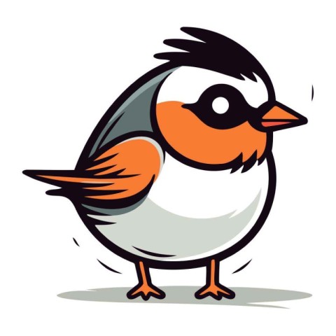 Bullfinch bird isolated on a white background. Vector illustrati