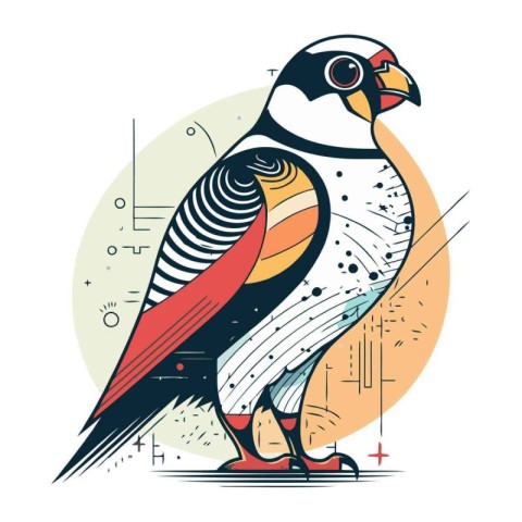 Vector illustration of a pheasant on a white background in a fla