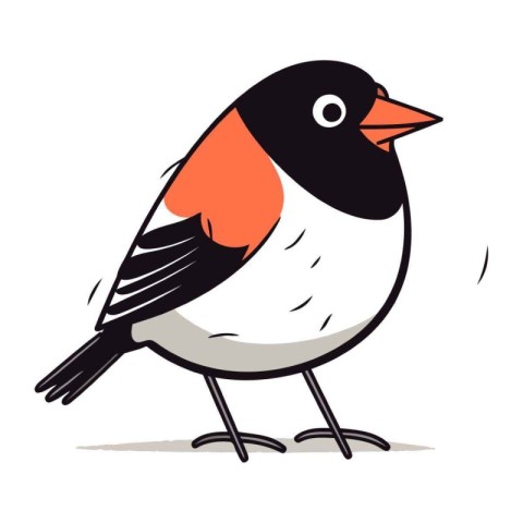 Bullfinch. bullfinch. cute cartoon vector illustration.