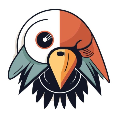 eagle head mascot icon vector illustration design graphic vector