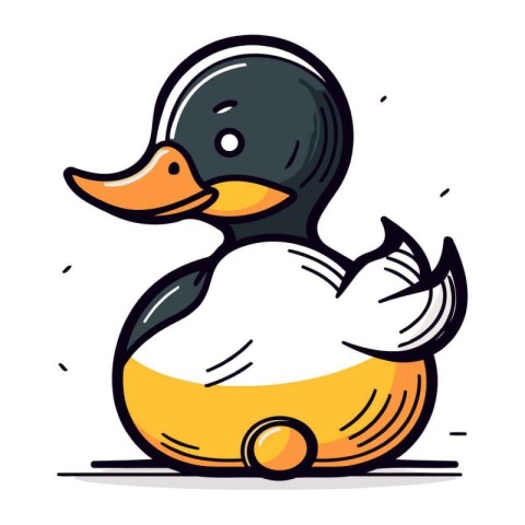 Duck icon. Cartoon illustration of duck vector icon for web desi