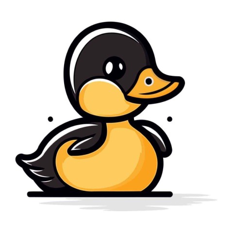 duck cartoon vector illustration isolated on white background. c