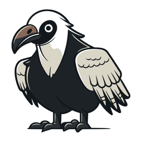 vector image of a vulture on a white background. vector illustra