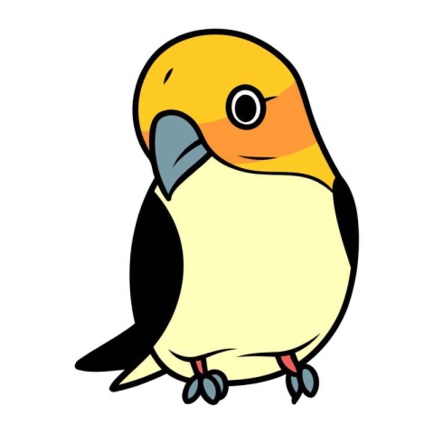 Cute toucan cartoon vector illustration isolated on a white back