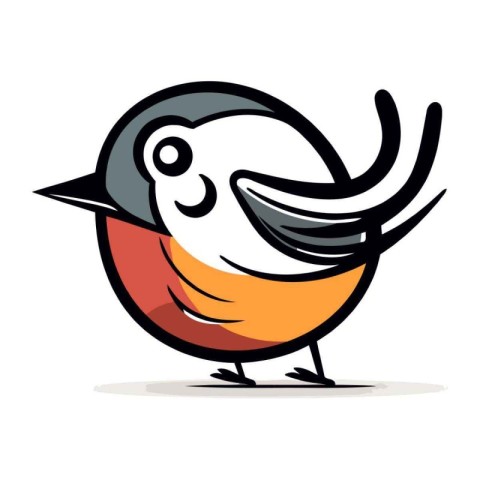 Bullfinch vector illustration. Isolated on a white background.