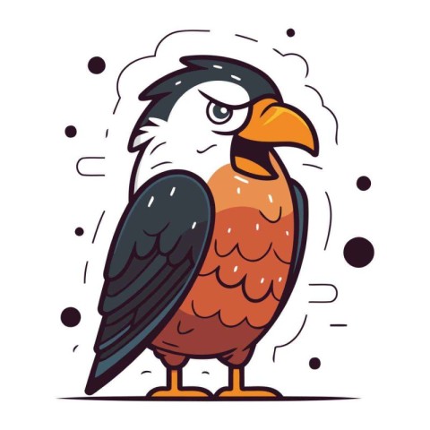 Cartoon bald eagle. Vector illustration of a cartoon bald eagle.