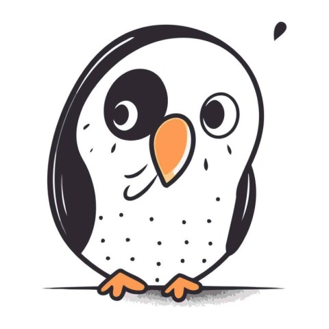 Penguin. Cute cartoon penguin. Vector illustration.