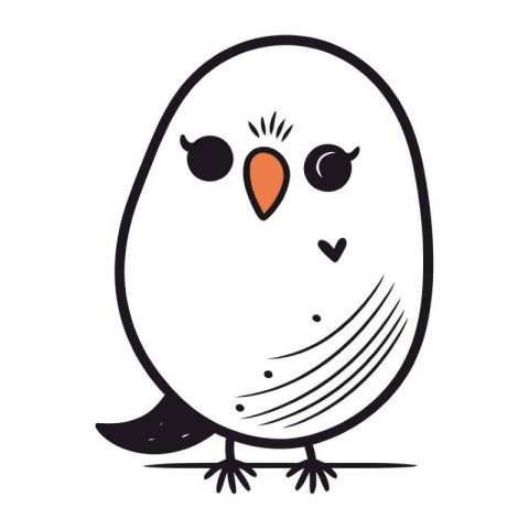 Cute cartoon owl. Vector illustration. Isolated on white backgro