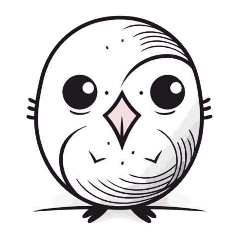 Cute cartoon owl. Vector illustration isolated on a white backgr