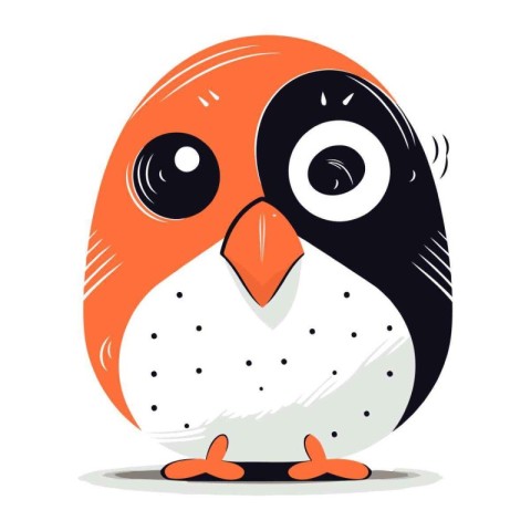 Cute cartoon penguin vector illustration. Cute animal character.