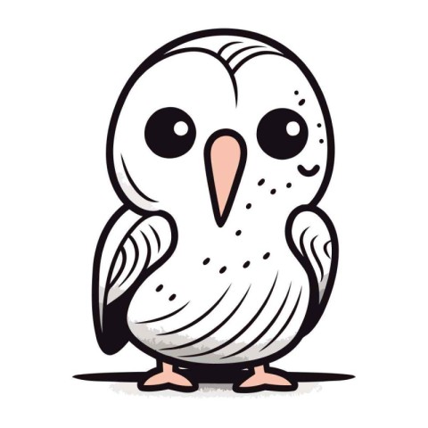 cartoon owl. vector illustration. isolated on a white background