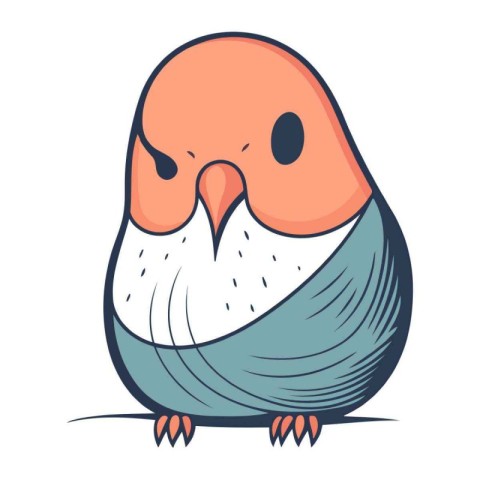 Cute cartoon owl. Vector illustration isolated on a white backgr