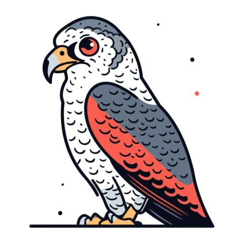 Peregrine Falcon. Vector illustration of a peregrine Falcon.