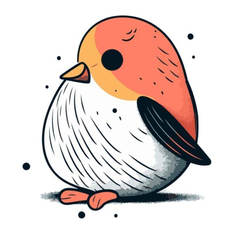 Cute cartoon penguin. Vector illustration of a cute bird.