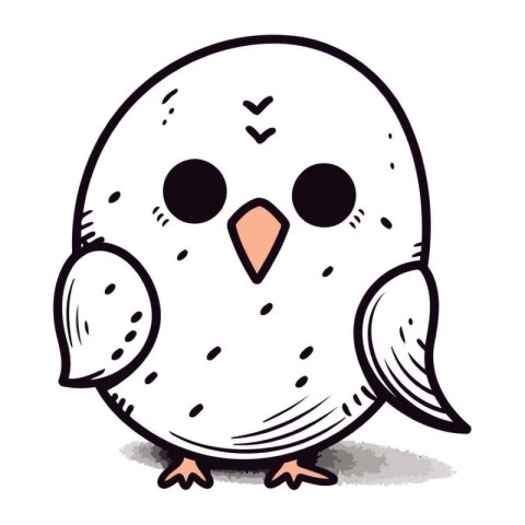 cartoon owl on white background. vector illustration. eps10